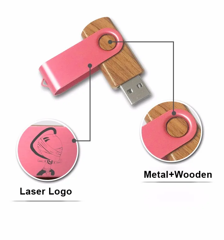 Wholesale Cheap Custom Logo Wooden Swivel Twister USB 3.0 Memory Stick,Bulk 1GB USB Flash Drive with - ANKUX.COM