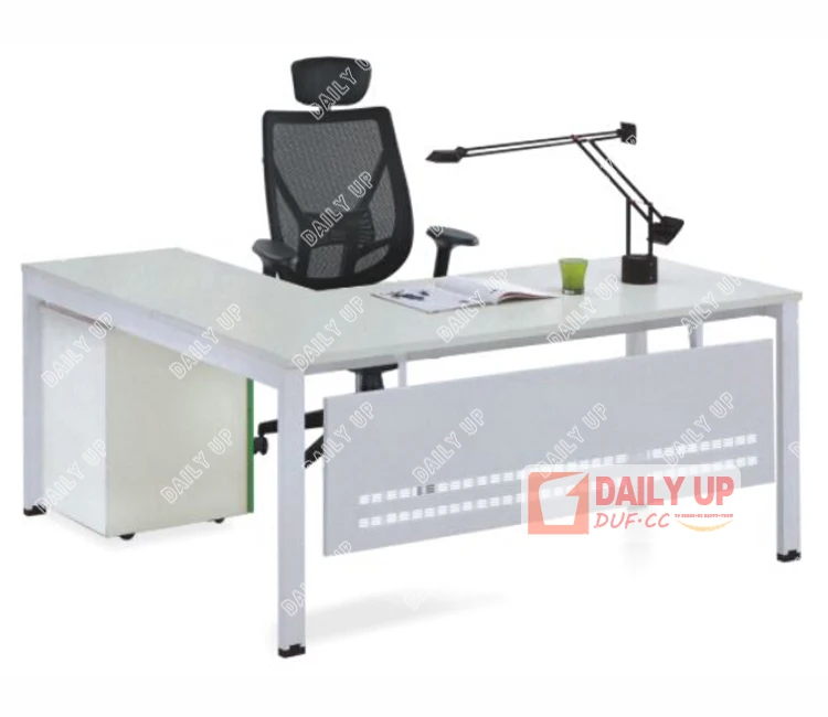 L-Shape Wood Office Table with Drawer Executive Office Desk Specifications