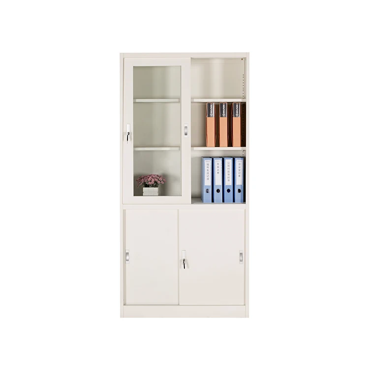 Library Two Open Glass Doors Bookcase For Filing Cabinet Buy