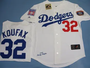 La Dodgers #32 Sandy Koufax,Men's Sewn 