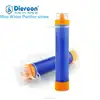 Diercon factory wholesale outdoor sports water filter straw personal purifying water methods portable water filtration (PS01)