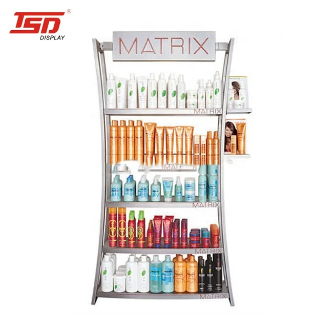 Custom Pos Metal Hair Salon Products Display Rack Salon Display