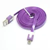 2017 flat shape colorful usb 3.0 cable, micro usb cable for Samsung Galaxy S6,for Android micro usb