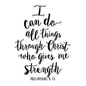 Philippians 4:13 I Can Do All Things Through Christ Details about   Vinyl Decal for Wall
