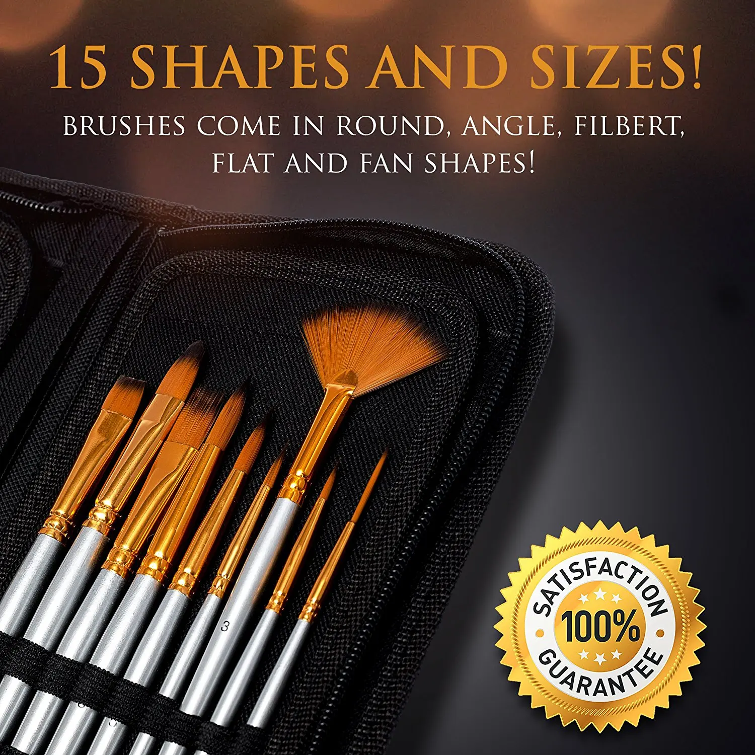 12 Artist Hog Bristle Oil Painting Brushes Set With Acrylic Brush Oil