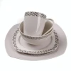 16 pcs kitchen table bone china square ceramic dinner table plate set dinnerware