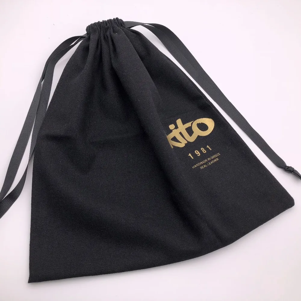 Wholesale Gold Printing Black Cotton Dust Bag For Leather Handbag - Buy ...