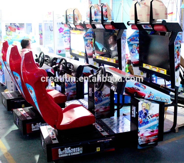 Factory price indoor coin operated video exciting racing machine arcade games car race game