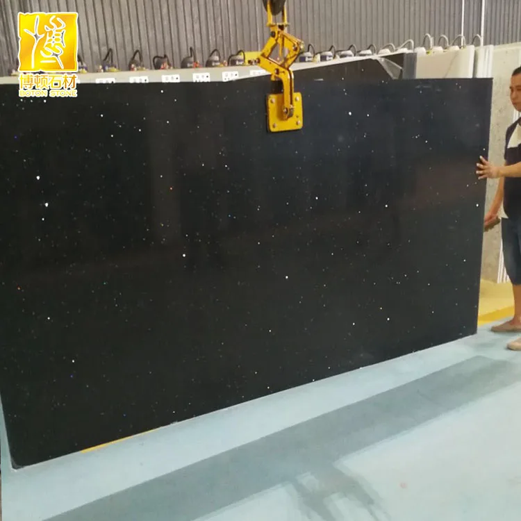 Popular Composite Black Quartz Table Top Countertop Material Buy