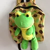 New Foldable Frog Plush Toy With Backpack
