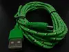 Nylon braid round wire 3m usb data cable for Android cell phone