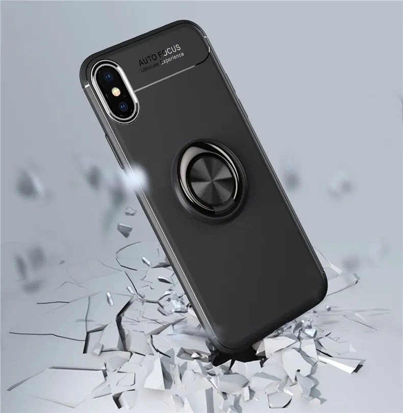 Magnetic Car Mount Hidden Kickstand Phone Case For iPhone Xs XsMax, Shockproof Back Cover Case For iPhone X Mobile Accessories