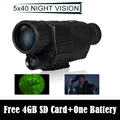 Free Ship WG 37 Tactical Digital IR Infrared Night Vision Monocular Scope 200m 5X40 Zoom Record