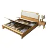 Hotel home bedroom Furniture Design Luxury Space Saving soild Wood with Air pressure storage bed