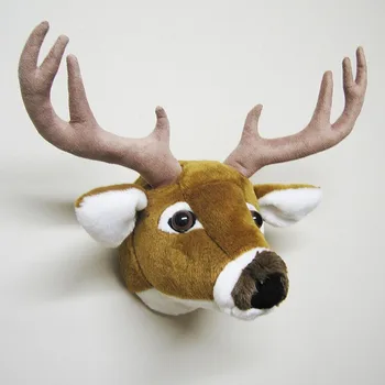 plush deer wall mount