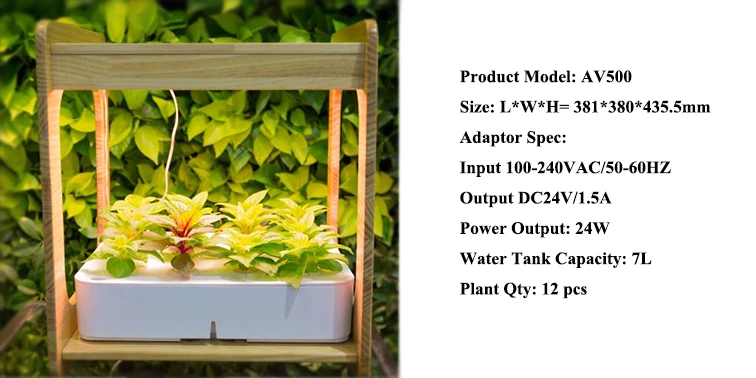 Efficient Greenhouse and Hydroponic Growing System for Indoor Herb Garden with Light