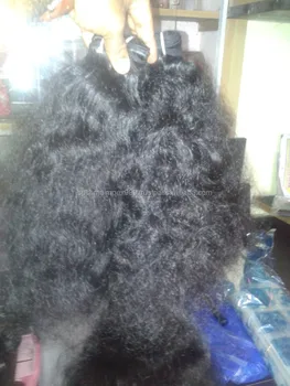 Natural Coarse Curly Virgin Hair Extensions Brazilian Remy Hair