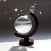 Wooden Base Globe Shape Weather Storm Glass