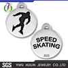 CN186456 Yiwu Huilin jewelry Silver Tone Double Side Ski Jumping Charm For Bracelets letter Charms Speed Skating Sports Lover