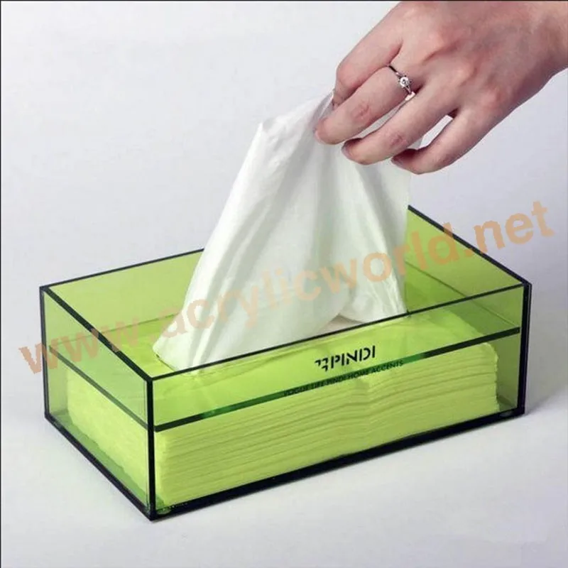 Custom Ecofriendly Color Printed Clear Plastic Tissue Box Tissue Box
