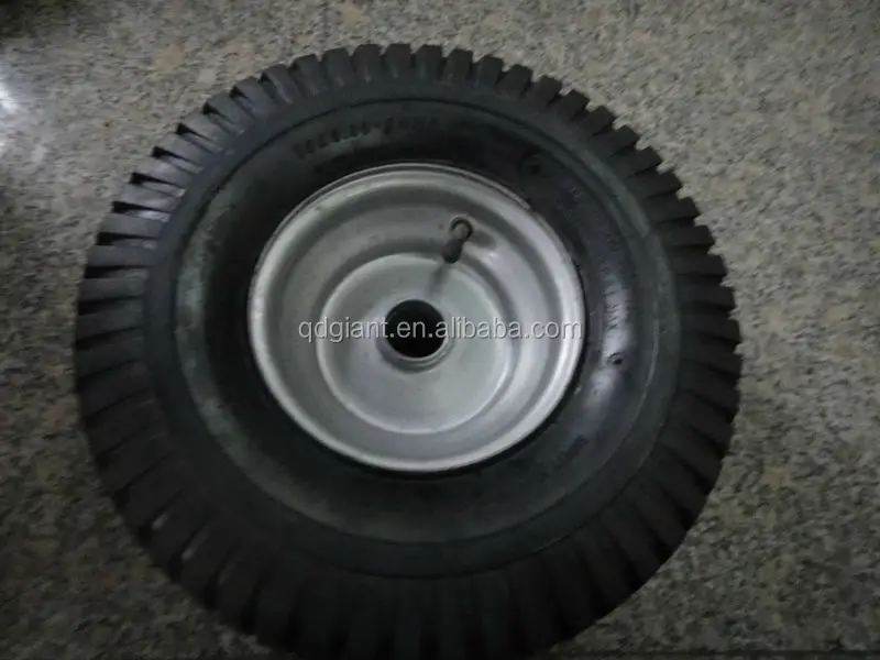 15" x6.00-6 steel rim rubber pneumatic lawn mower wheel