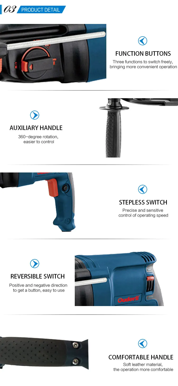 Well use home decorate 26mm hammer drill machine ---- 26RE