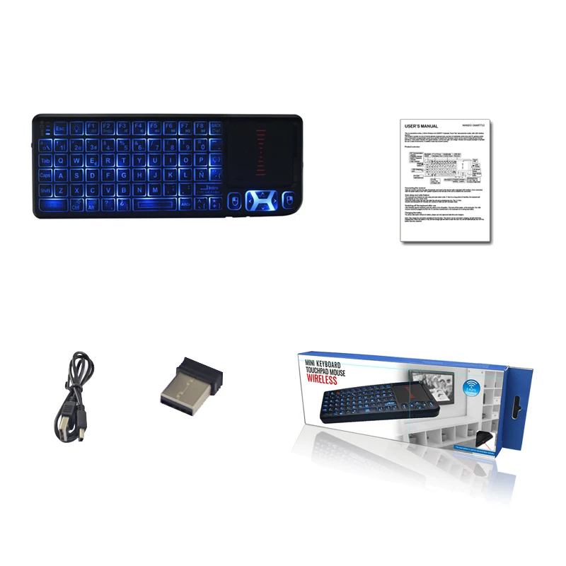 Sungi Wireless Backlight Drivers Usb Mini Keyboard With Touchpad Laser