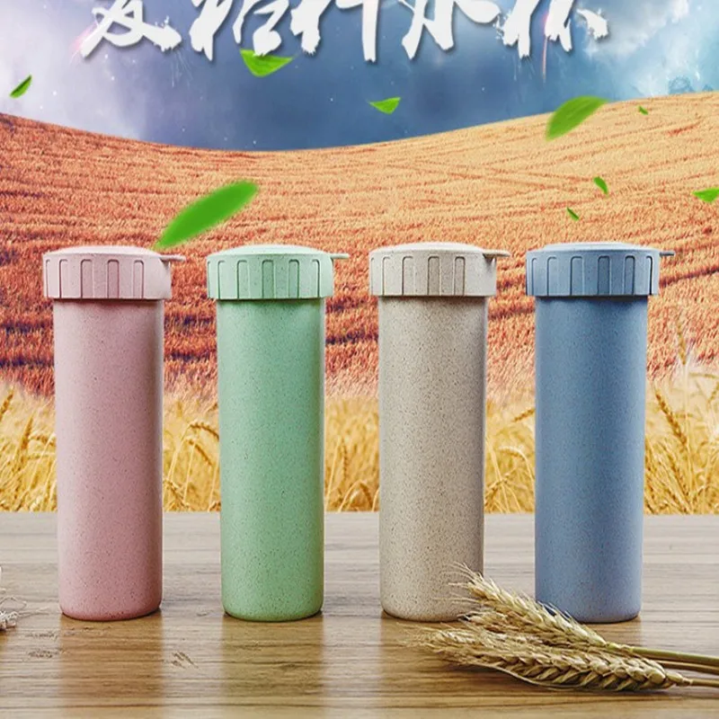 Plastic wheat straw water bottle