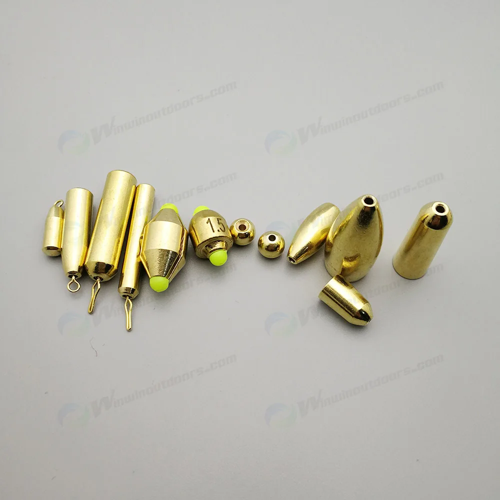 Full Sizes In Stock Brass Worm Fishing Weights,Fishing Brass Bullet