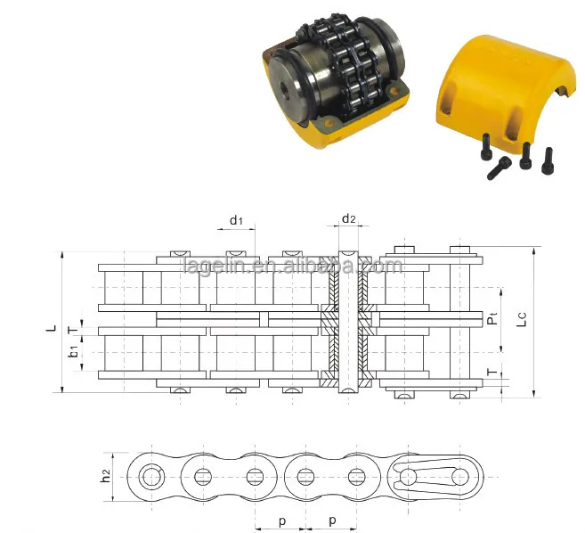 4012 4014 4016 Duplex Roller Driving Chain Coupling Buy Coupling