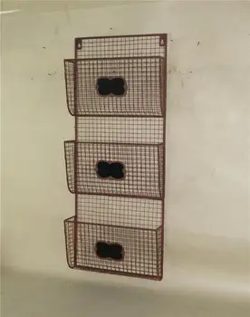 3 Bin Wire Book Magazine Wall Mounted Display Rack With Chalkboard Book Magazine Wall Mounted Display Rack