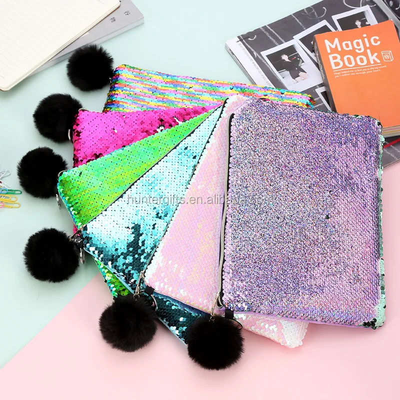 fuzzy makeup bag