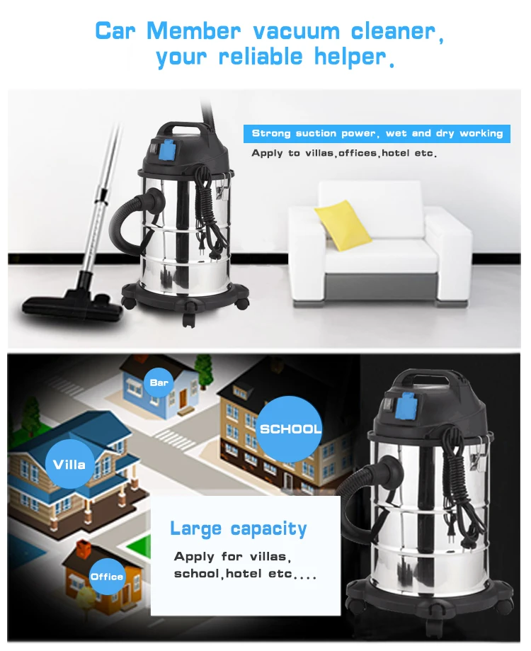 Wet And Dry Industrial Heavy Duty Vacuum Cleaner Of Different Capacity