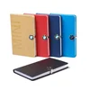 personalized plush leather cover business planner agenda notebook with back pocket customer metal logo diary A5