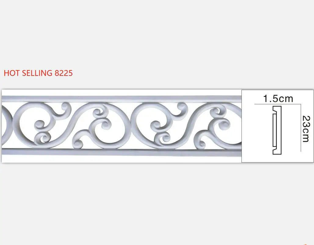 New Arriving Pu Decorative Plastic Ceiling Panels Cornice Moulding