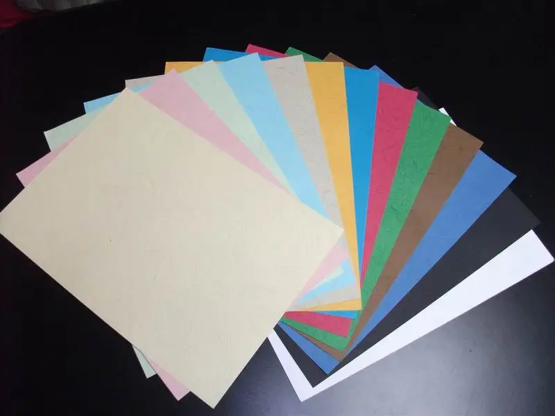 a4 leather grain paper/book binding paper/name