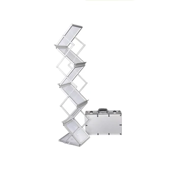 Portable Z Type Floor Modern Acrylic Brochure Holder Stands A4 With Portable Z Type Floor Modern Acrylic Brochure Holder Stands A4 With Aluminum Case