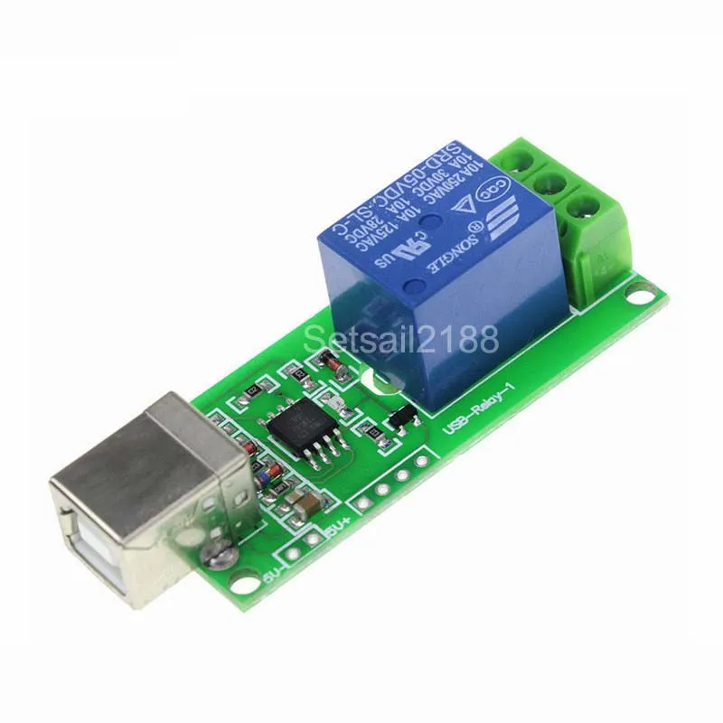 USB Relay 5V 1 Channel Programmable Computer Control Relay For Smart Home New
