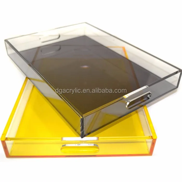 Wholesale Custom Clear Lucite Rectangular Acrylic Tray With Insert Buy Acrylic Tray With