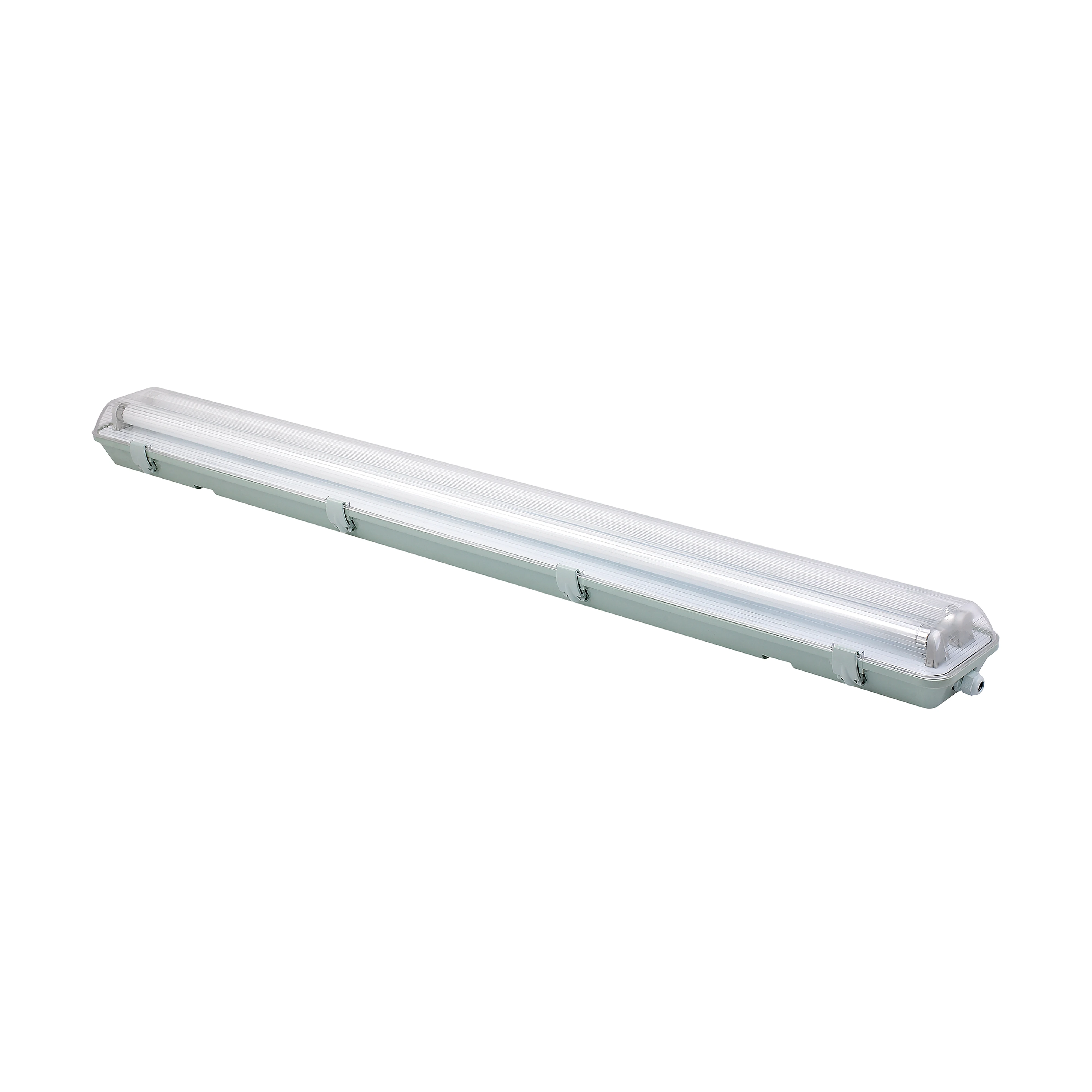 Outdoor Harbour Carpark Steel Plastic T5 T8 1X18W 2X18W Weatherproof Fluorescent Light Fitting Ip65 Triproof Led Light Fixture