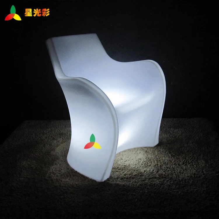 Illuminated Glow Led Plastic Lighted Chair Rotomolding Led Furniture