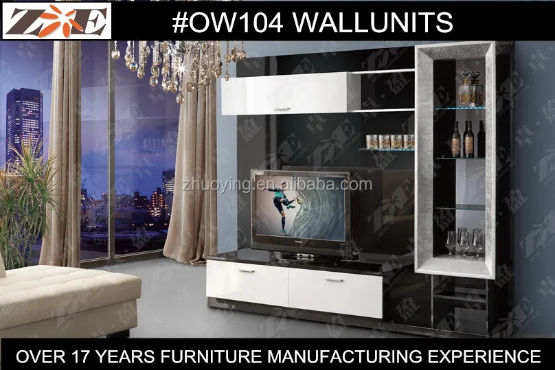 Lcd Mixing Black And White Tv Unit Design Furniture Buy Lcd Tv Stand