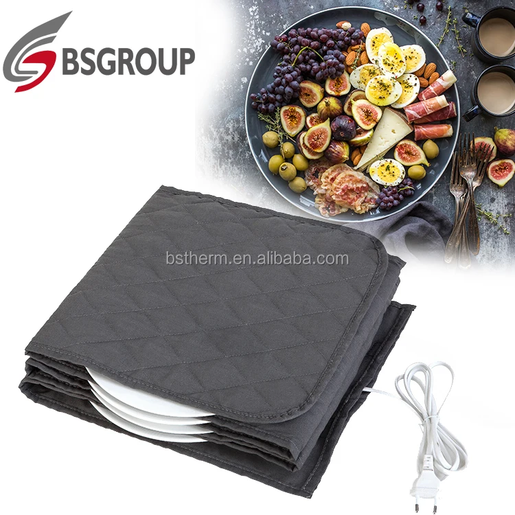 Portable Electric Food Plate Warmers Made Of Aluminum Foil With Cotton