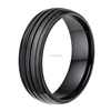 fashion jewelry made in china wholesale domed profile black titanium purity ring for men