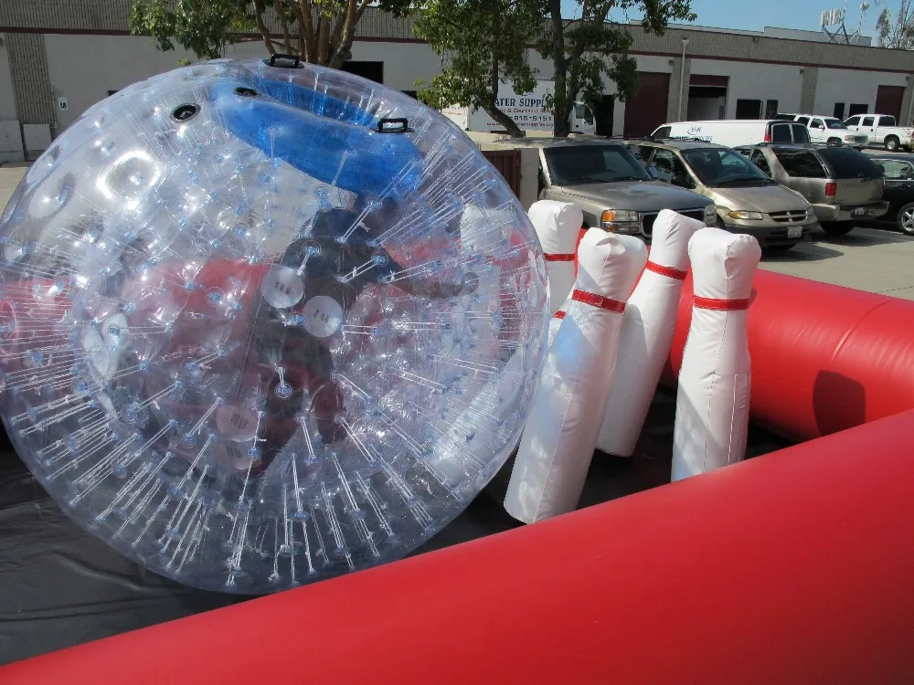 inflatable human bowling set