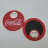 Round plastic coaster bottle opener for business promotions