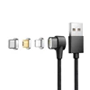 Portable T Shape Magnet Usb Cable For Android Usb 3 in 1 Cable Nylon Braided Usb Cable For iPhone
