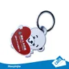 Factory sale plastic hang tag metal ring custom key holder for promotion