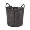 Multifunctional Space Save Household Plastic Laundry Basket Wicker Storage Basket With Handle
