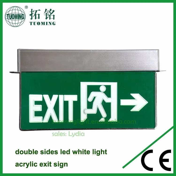 Wall Mounted Double Sided Fire Exit Ceiling Mounted Emergency